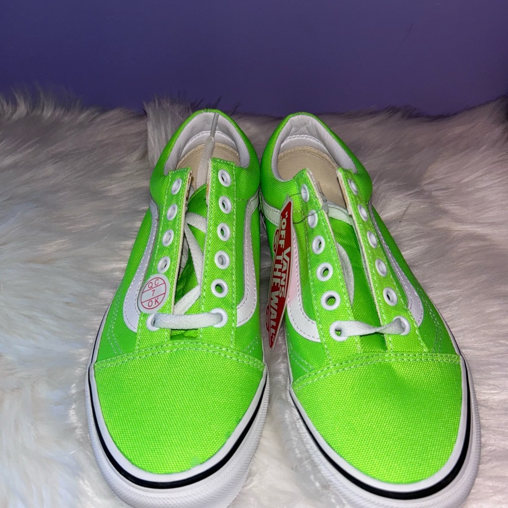Vans Neon Green Old Skool Canvas Sneakers